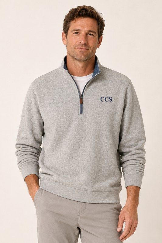 1/4 Zip with Embroidered Logo